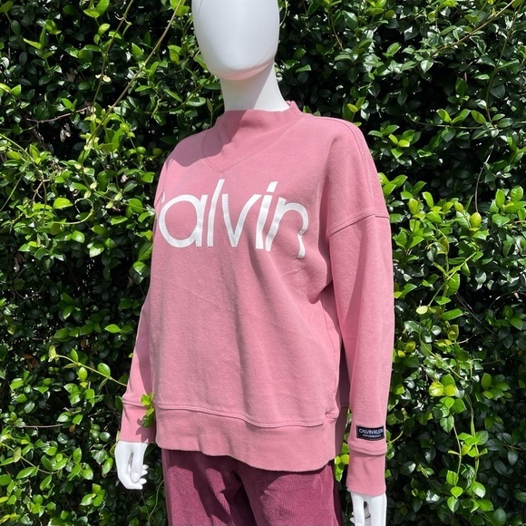 Calvin Klein Performance V-Shaped Mock Neck Pullover Sweatshirt - Picture 9 of 13